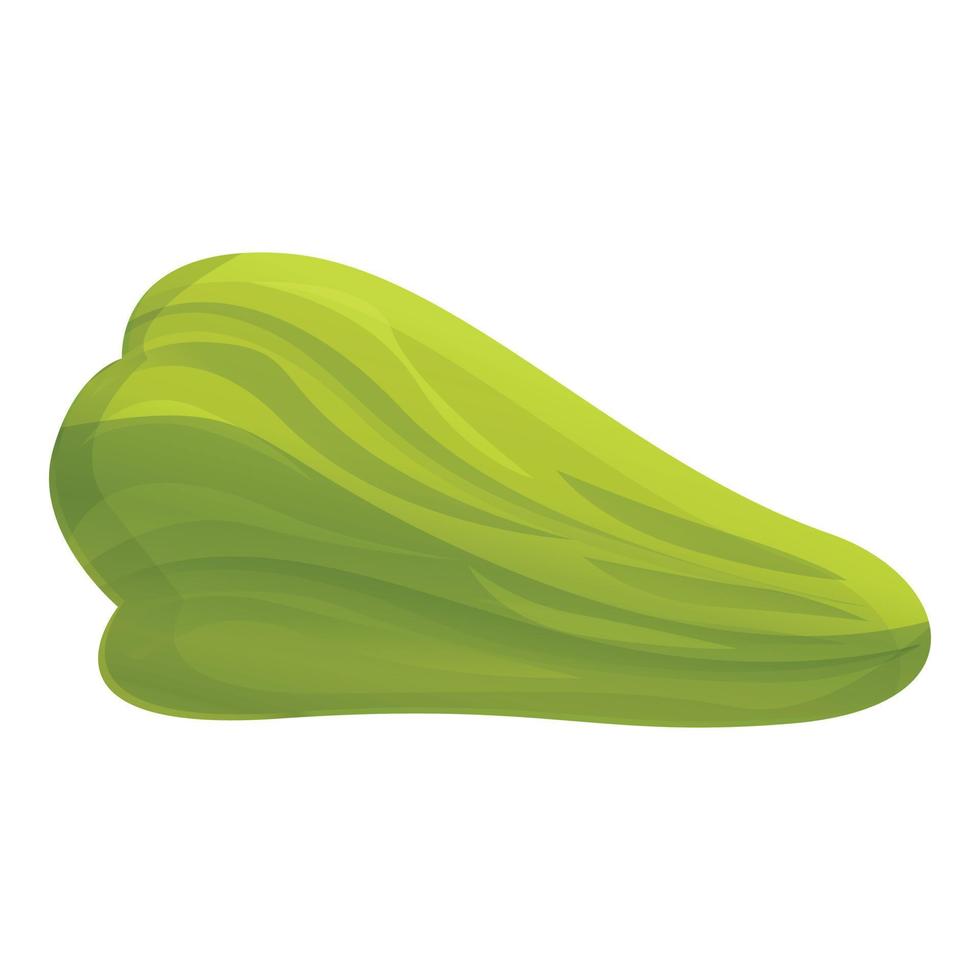 icono de chayote entero, estilo de dibujos animados vector