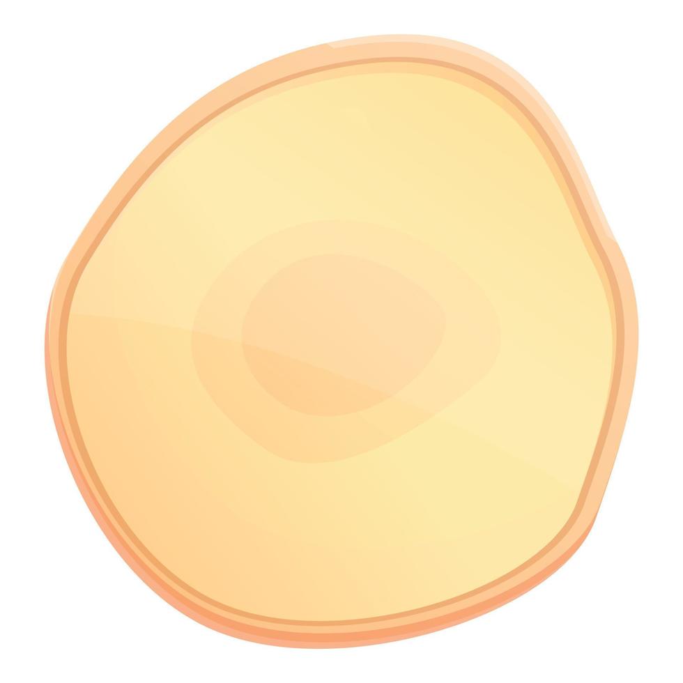 Garlic section icon, cartoon style vector