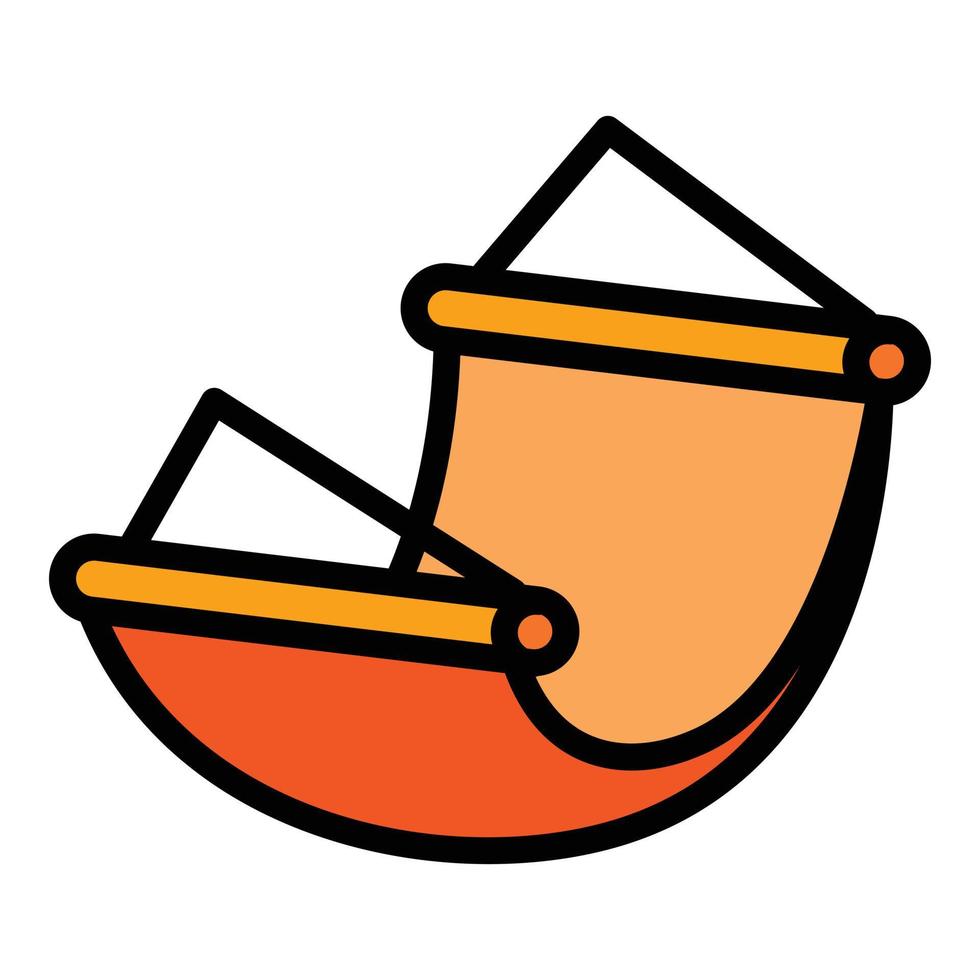 Beach hammock icon, outline style vector