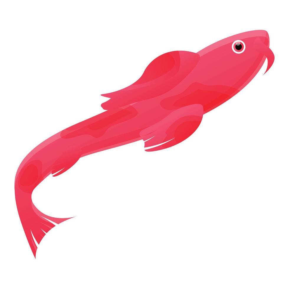 Chinese koi icon, cartoon style vector