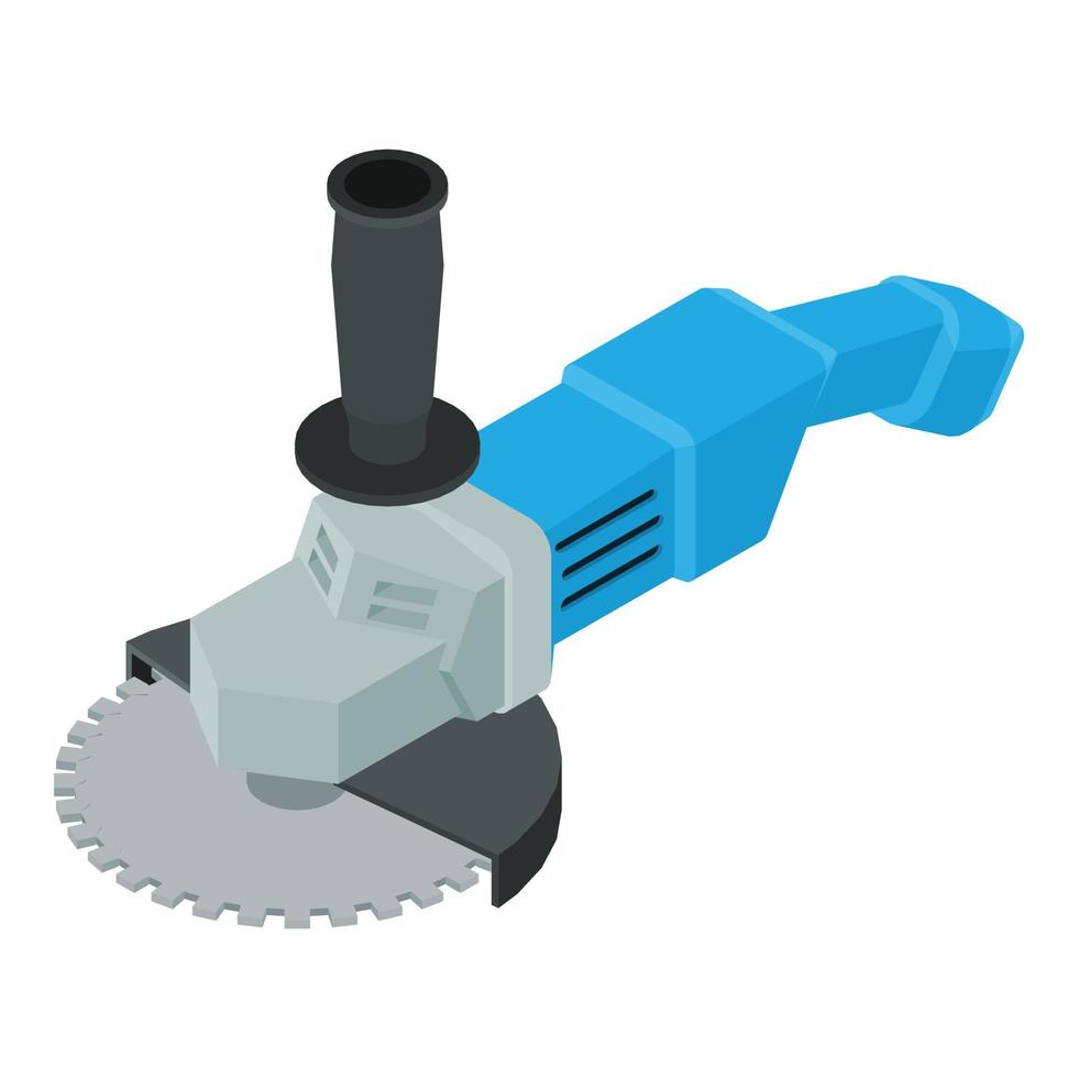 Angle grinder icon, isometric style vector