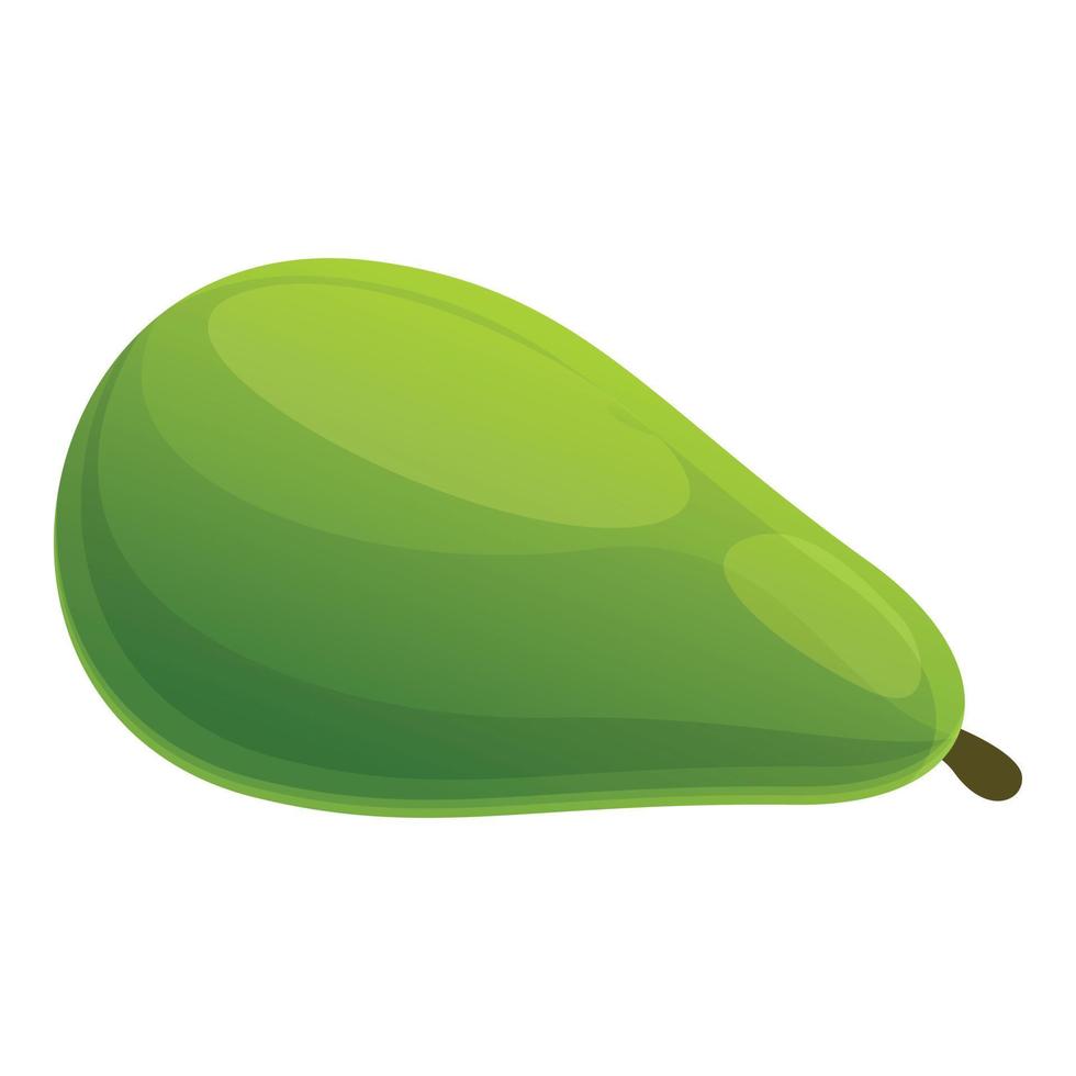 icono de aguacate entero, estilo de dibujos animados vector