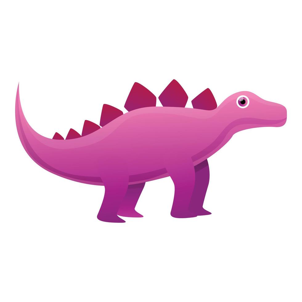 icono de dinosaurio prehistórico, estilo de dibujos animados vector