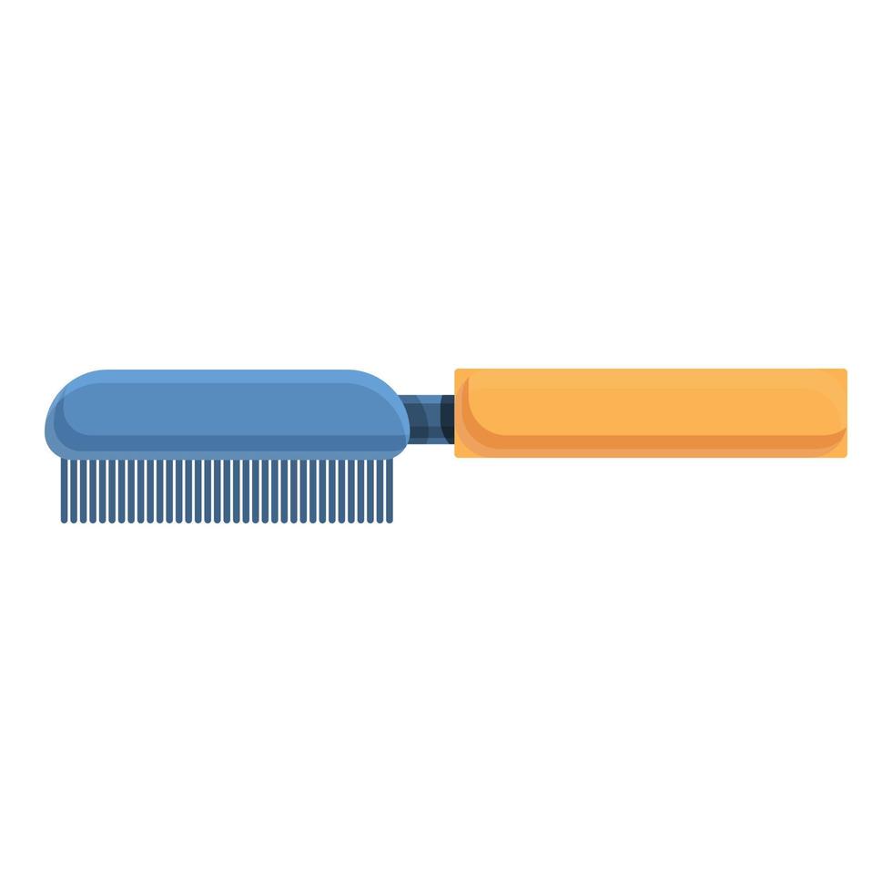 Groomer pet brush icon, cartoon style vector