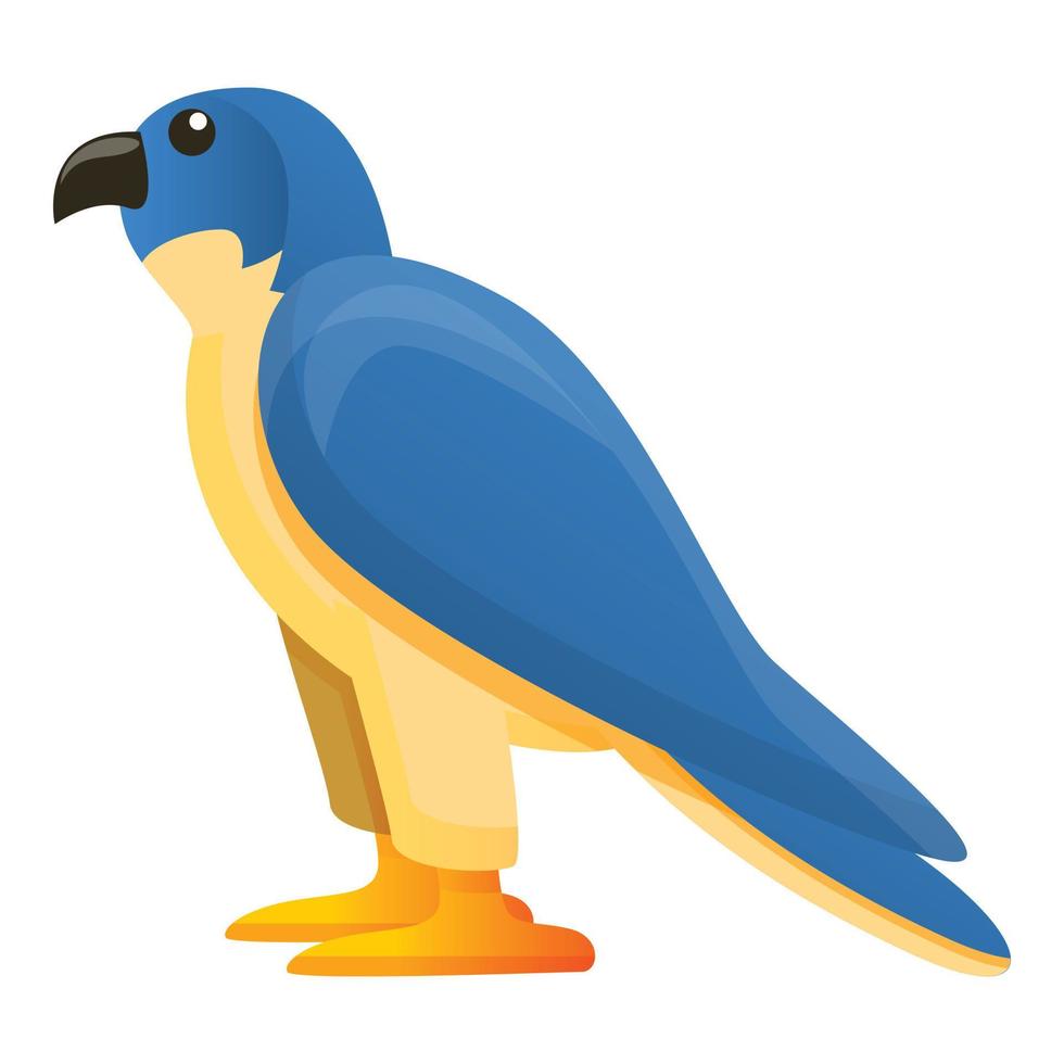 Egypt falcon icon, cartoon style vector