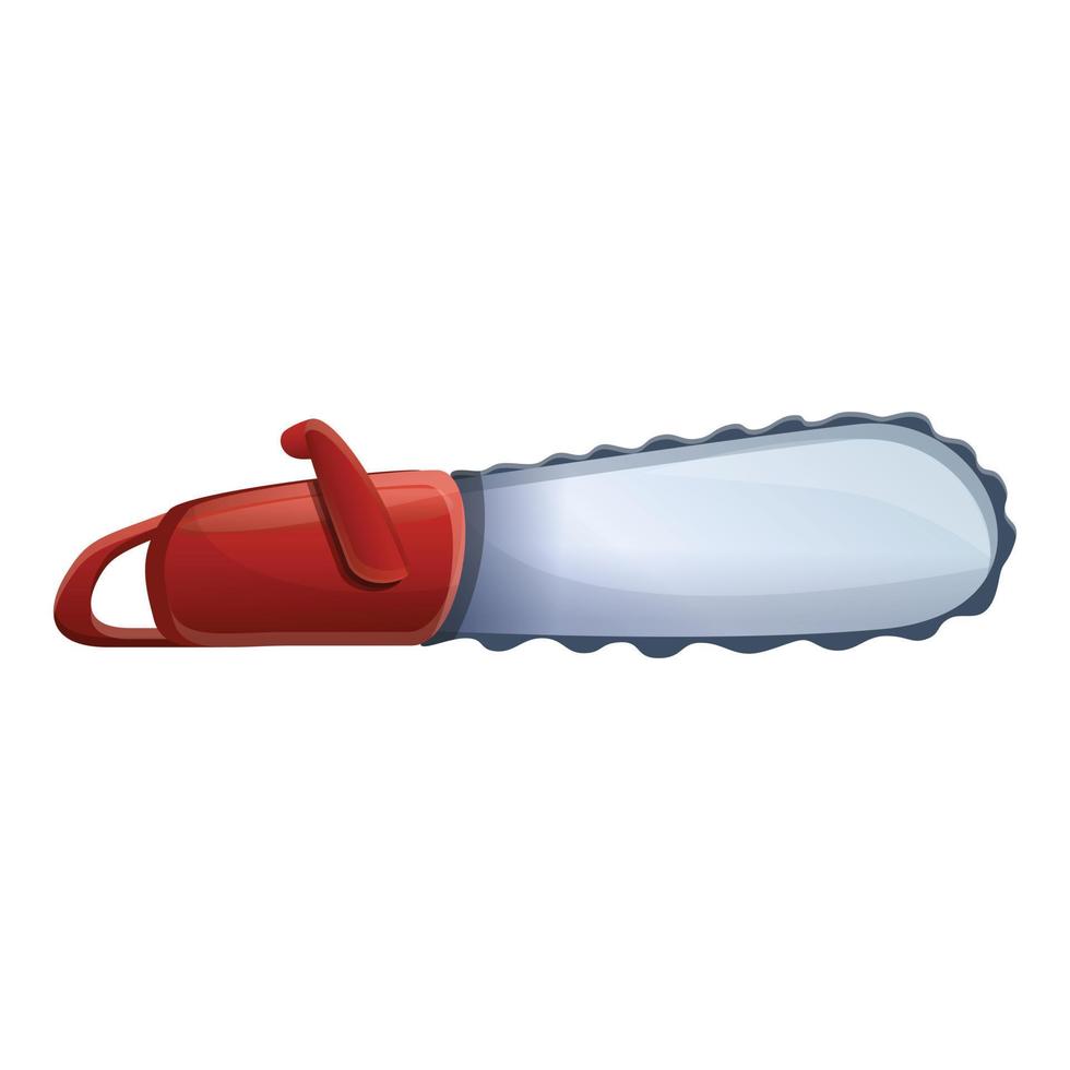 Chainsaw icon, cartoon style vector