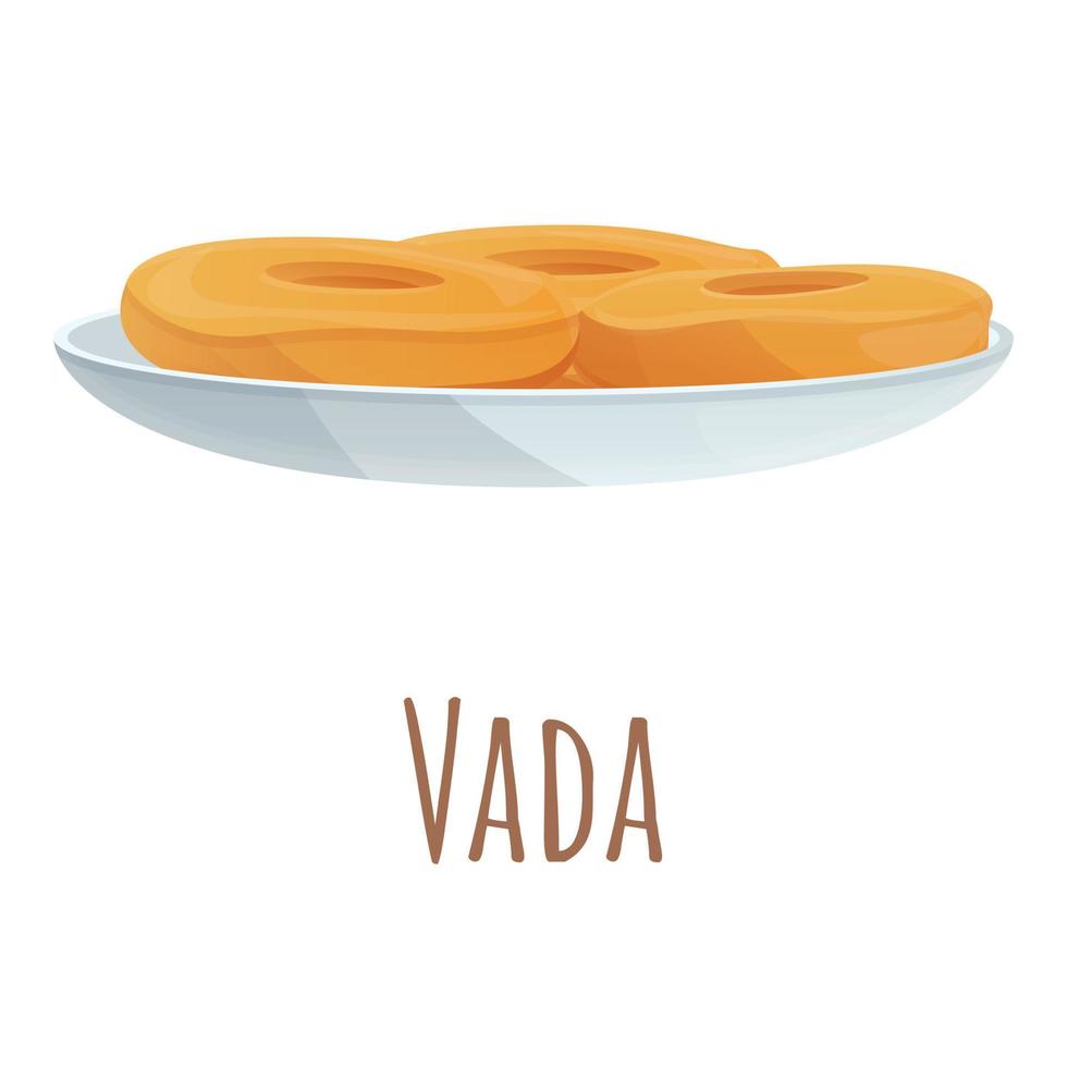 Vada icon, cartoon style vector