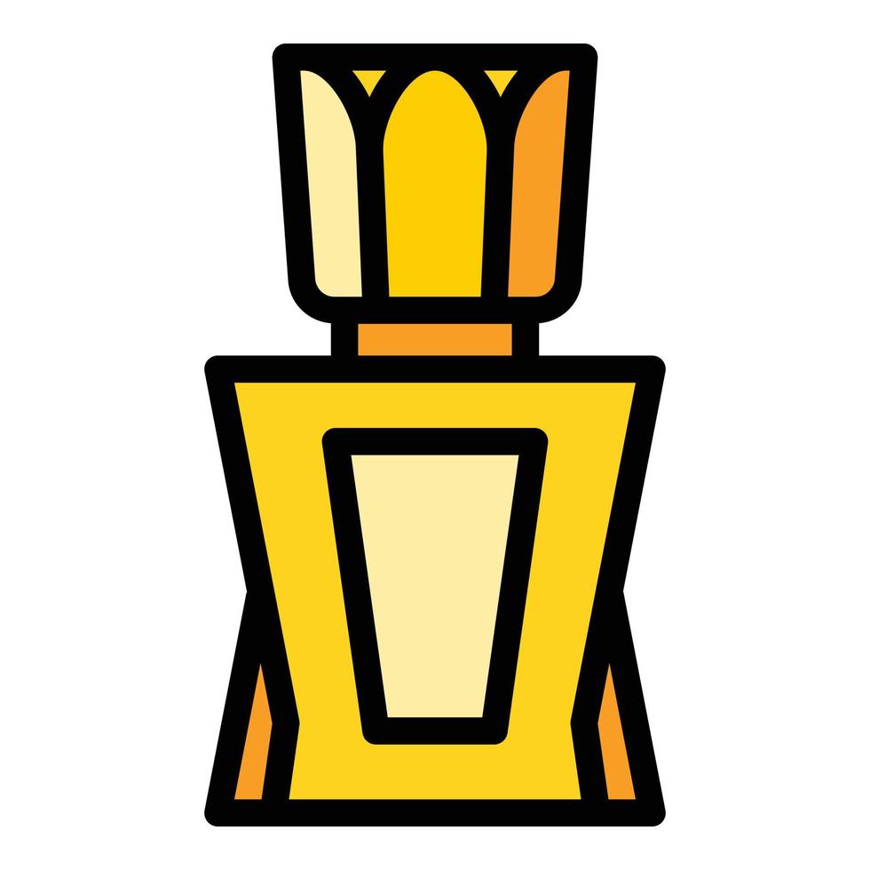 icono de perfume elegante, estilo de esquema vector