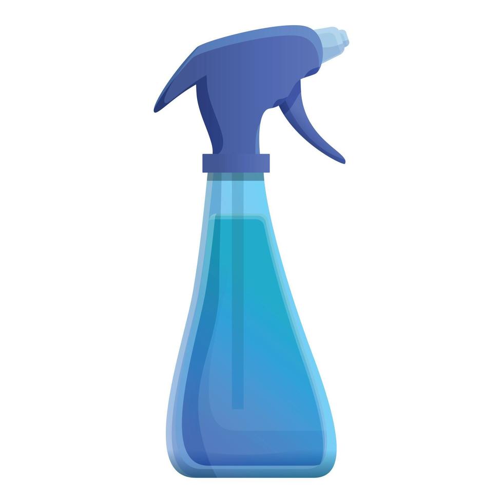 Window cleaner spray icon, cartoon style vector