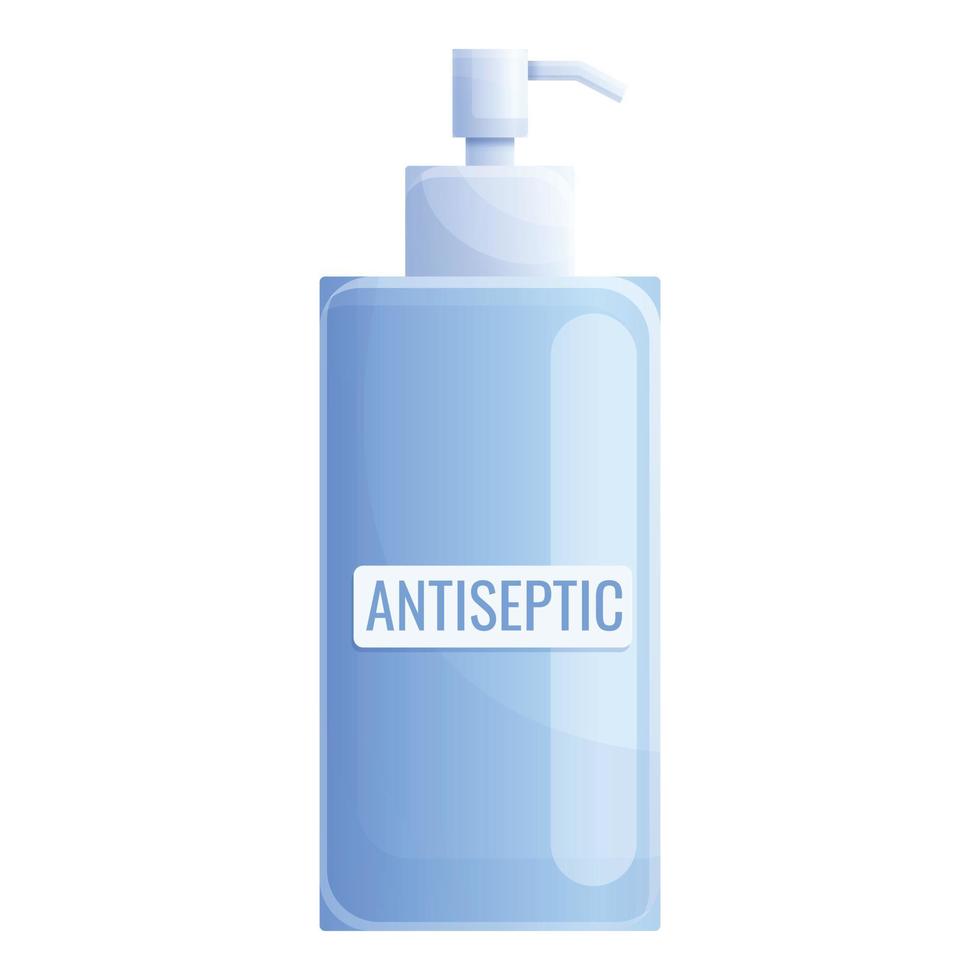 icono antiséptico antibacteriano, estilo de dibujos animados vector