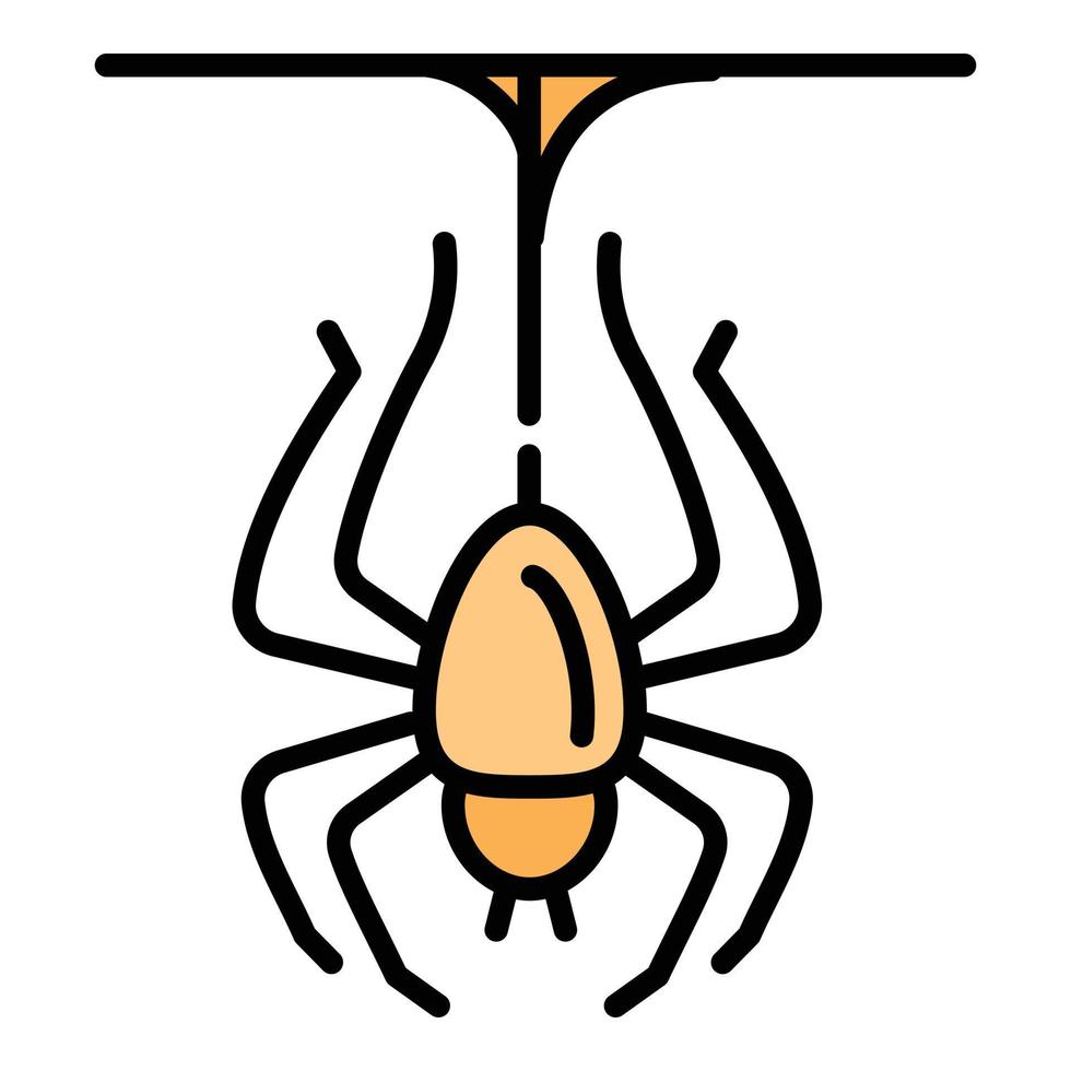 Spider icon, outline style vector