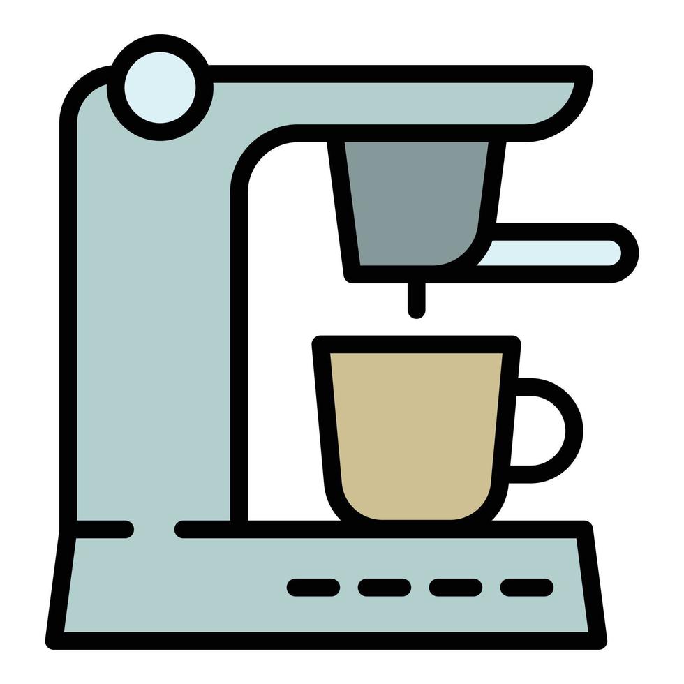 Coffee maker icon, outline style vector