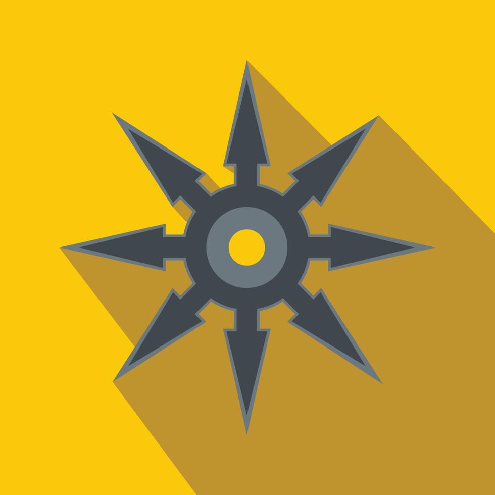 Shuriken flat icon vector