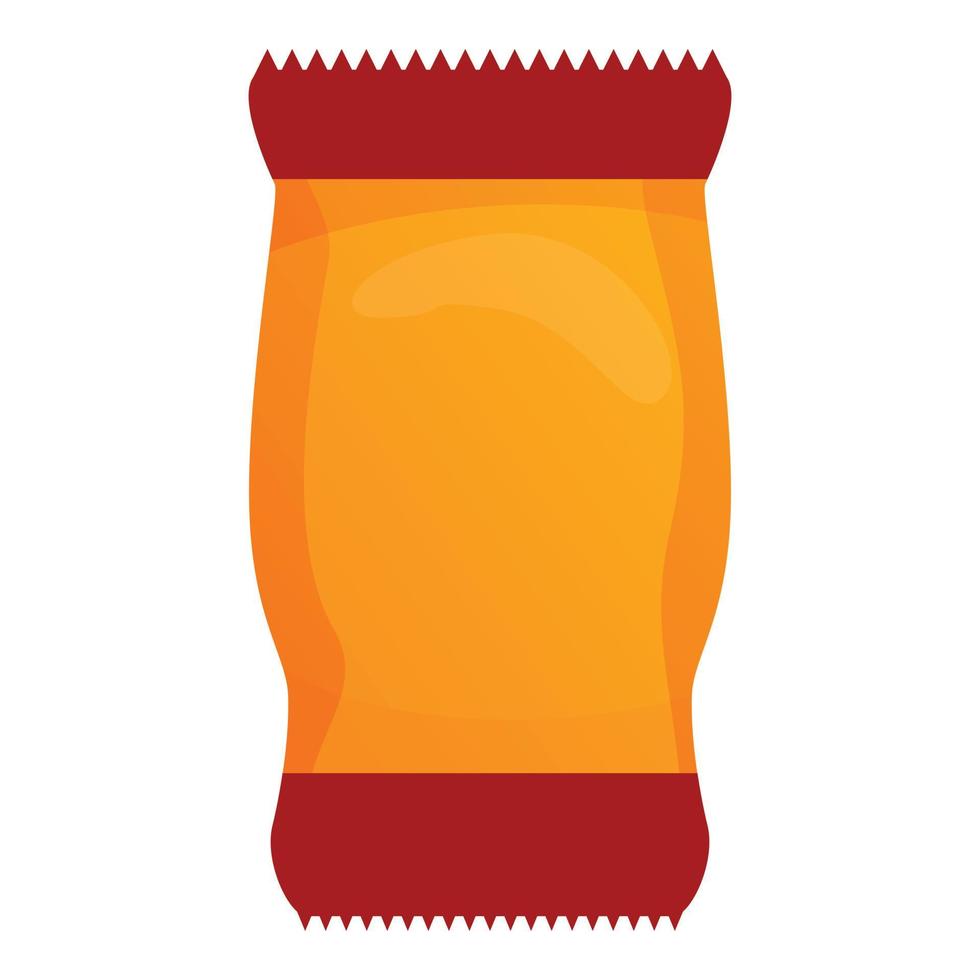 Snack package icon, cartoon style vector