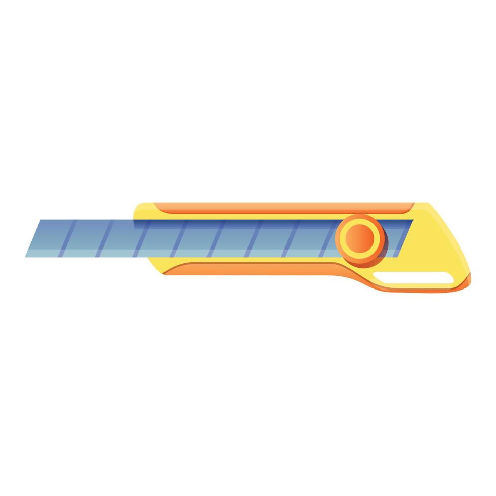 Metal cutter icon, cartoon style vector