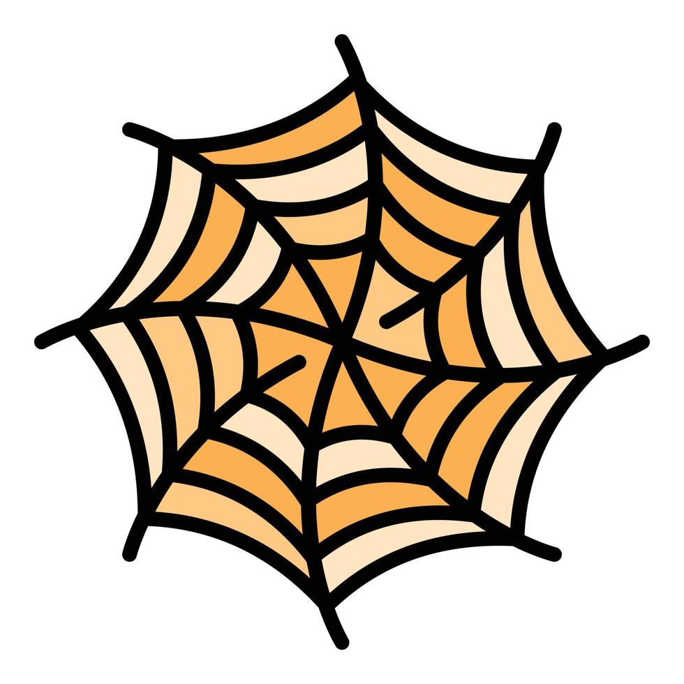 Spiral spider web icon, outline style vector