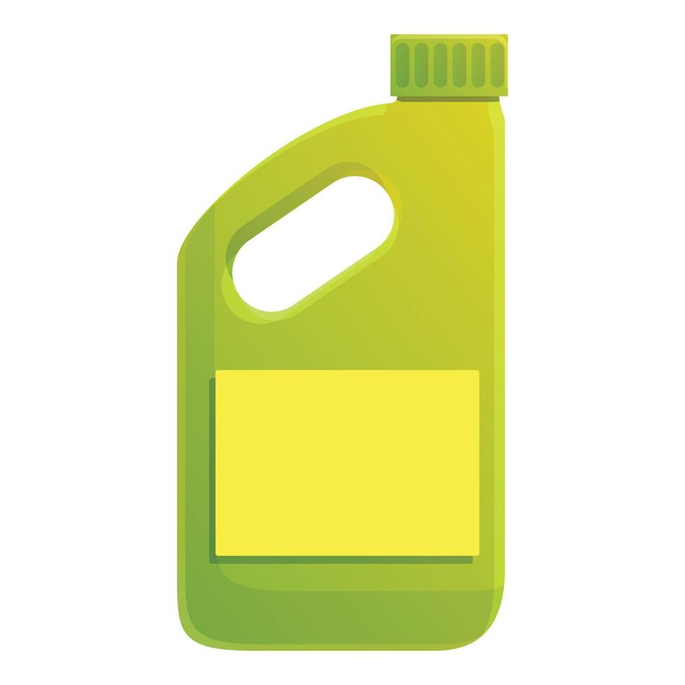 icono de limpiador de baño verde, estilo de dibujos animados vector