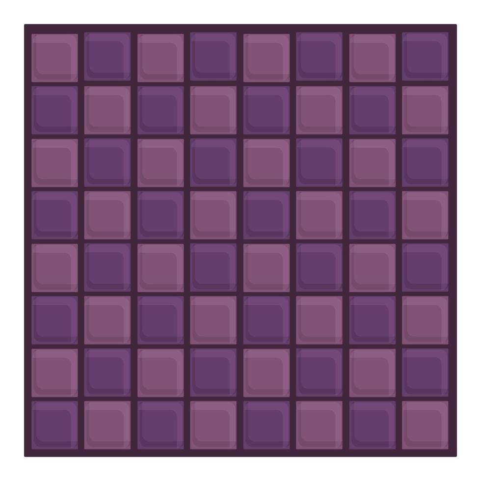 icono de pavimentación violeta, estilo de dibujos animados vector