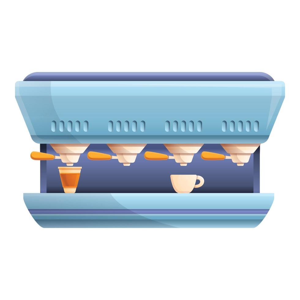 Bar coffee machine icon, cartoon style vector