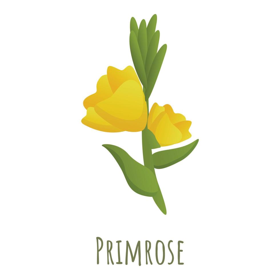 Primrose flower icon, cartoon style vector