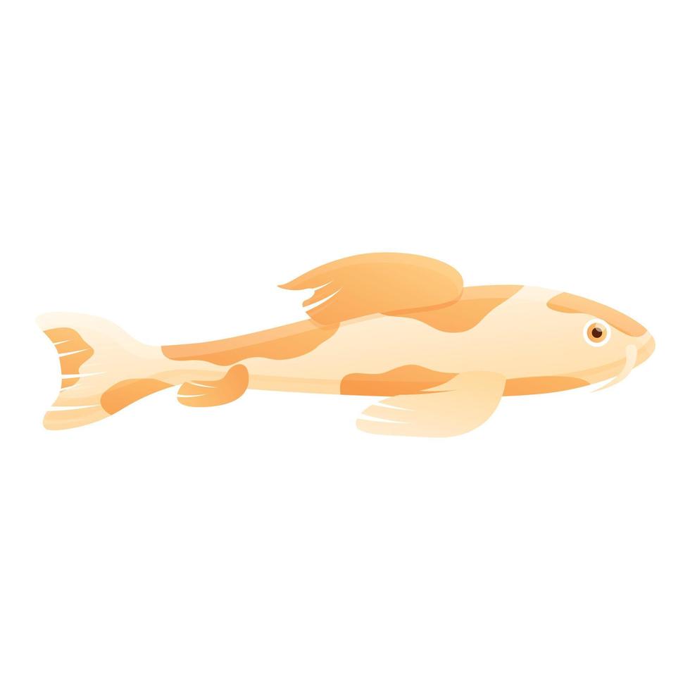 Japan koi fish icon, cartoon style vector