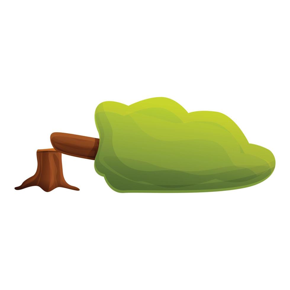 Cutted tree icon, cartoon style vector