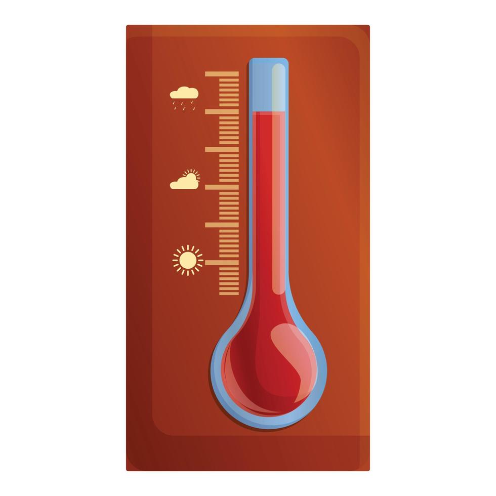 Outdoor barometer icon, cartoon style vector