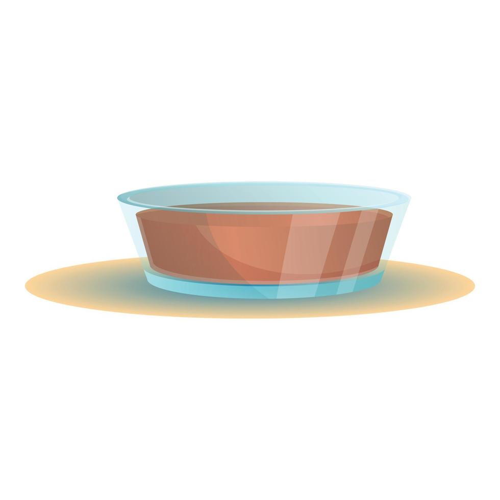 Sauce plate icon, cartoon style vector