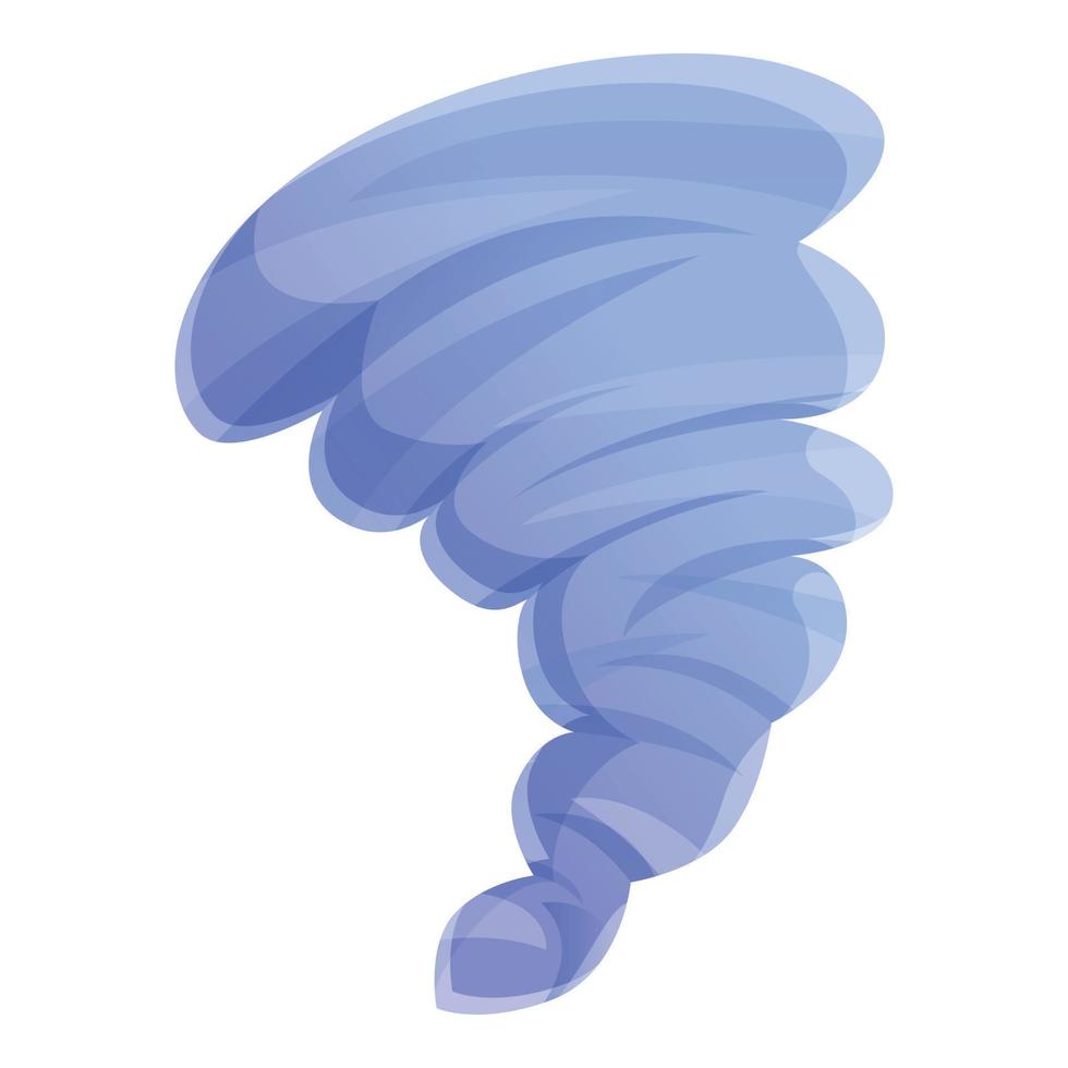 icono de tornado climático, estilo de dibujos animados vector