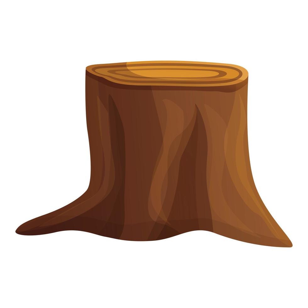 Stump icon, cartoon style vector