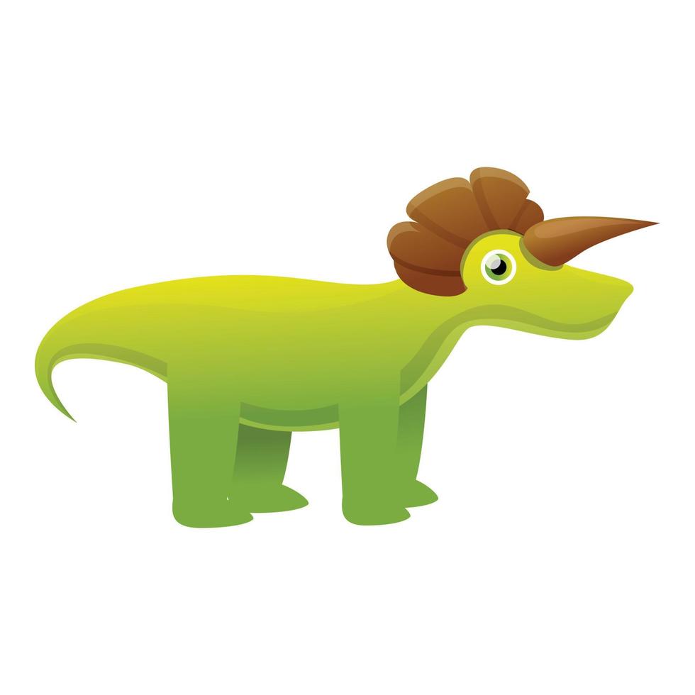 icono de monstruo dino, estilo de dibujos animados vector