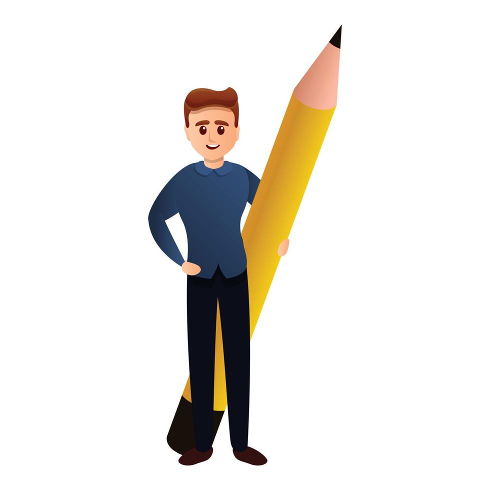 Creative editor icon, cartoon style vector