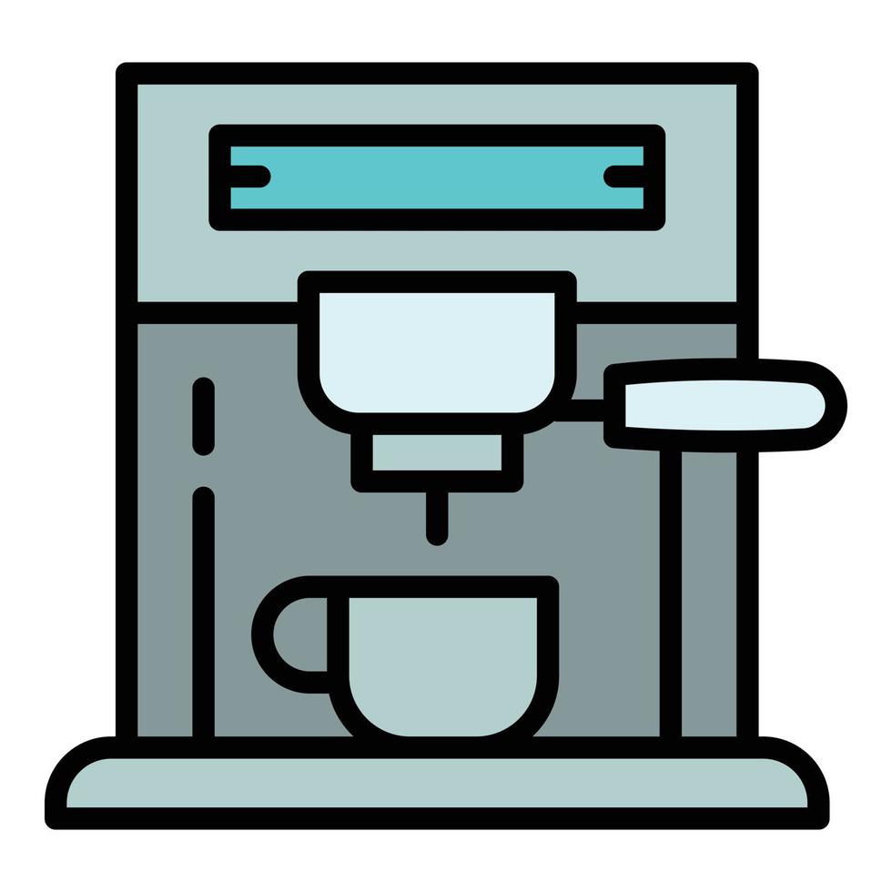 Digital coffee machine icon, outline style vector