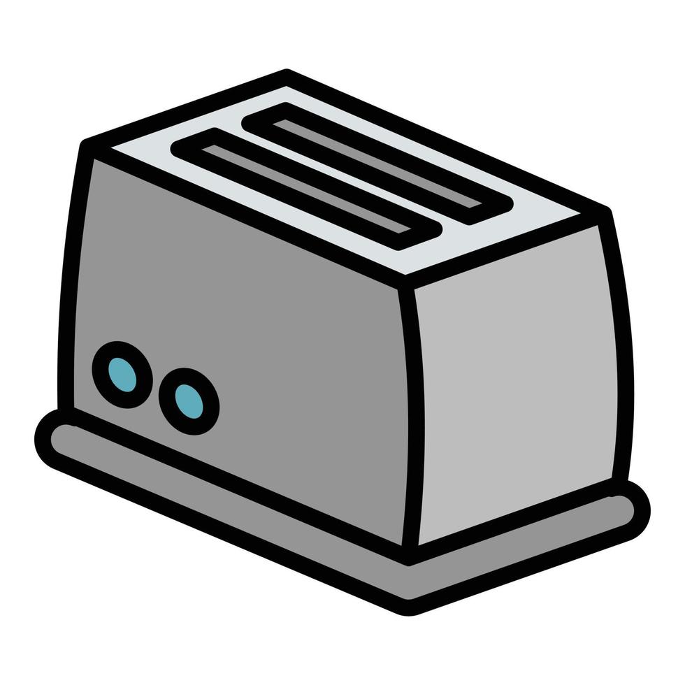 Toaster icon, outline style vector