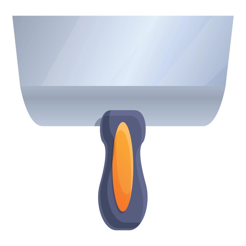 Putty knife equipment icon, cartoon style vector