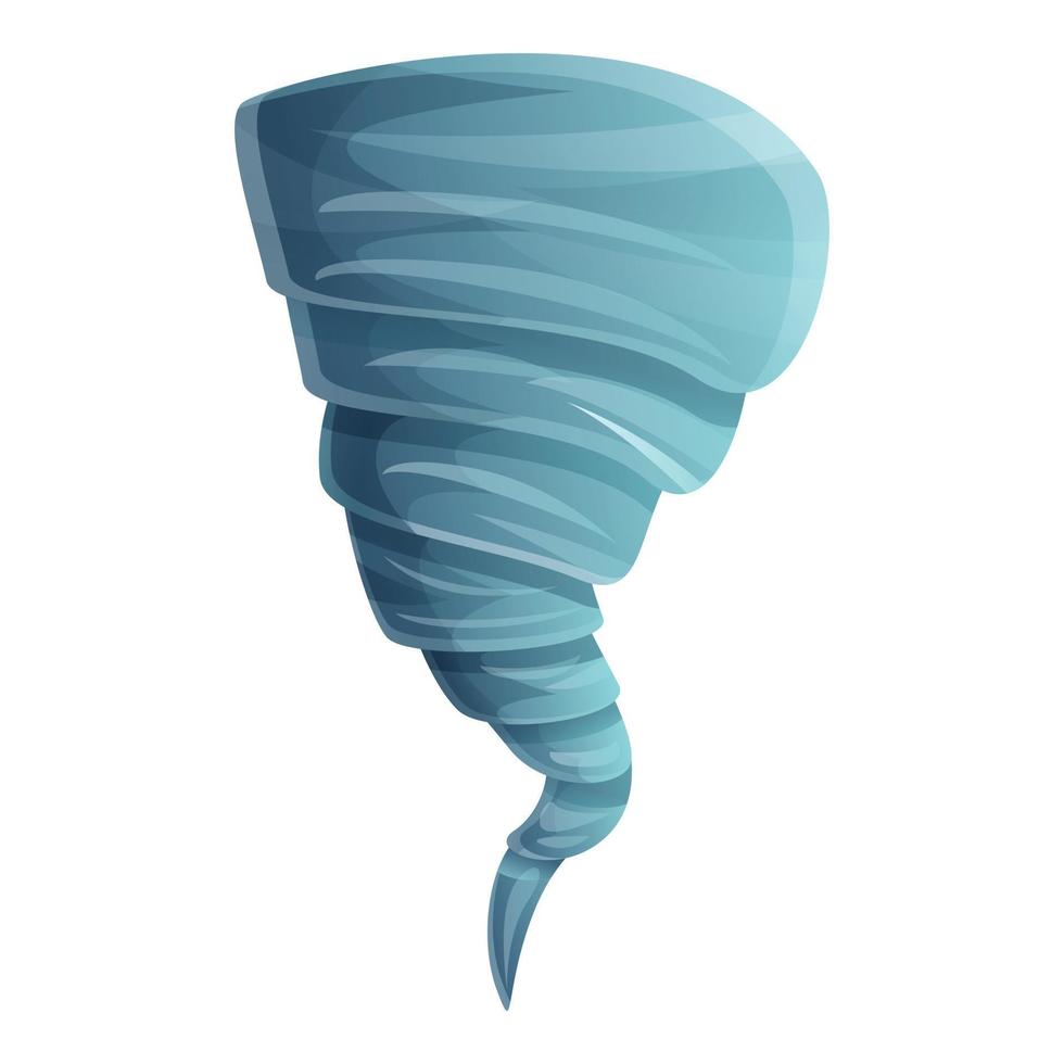 Wind tornado icon, cartoon style vector