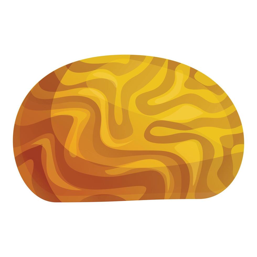 icono de coral amarillo, estilo de dibujos animados vector