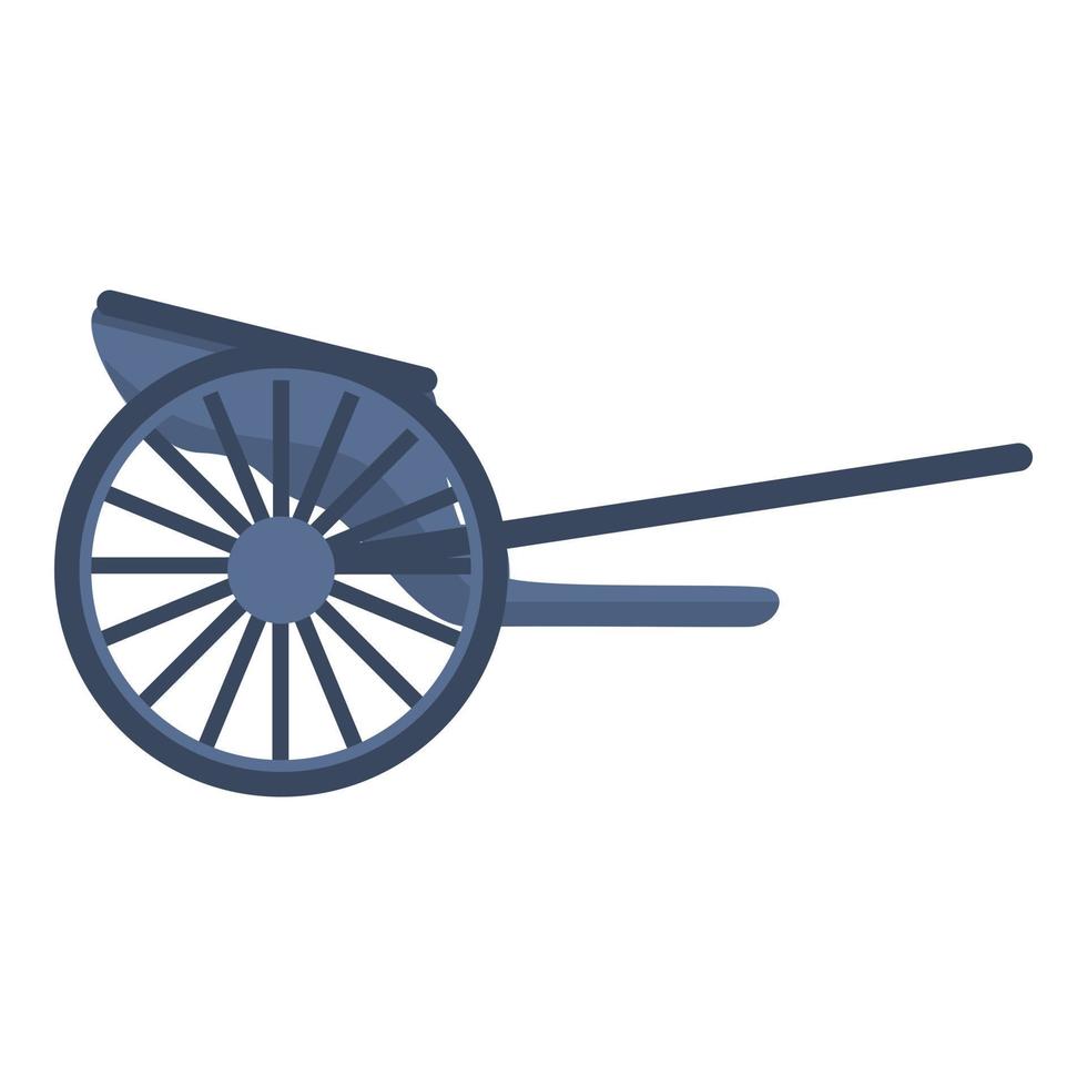 Retro chariot icon, cartoon style vector