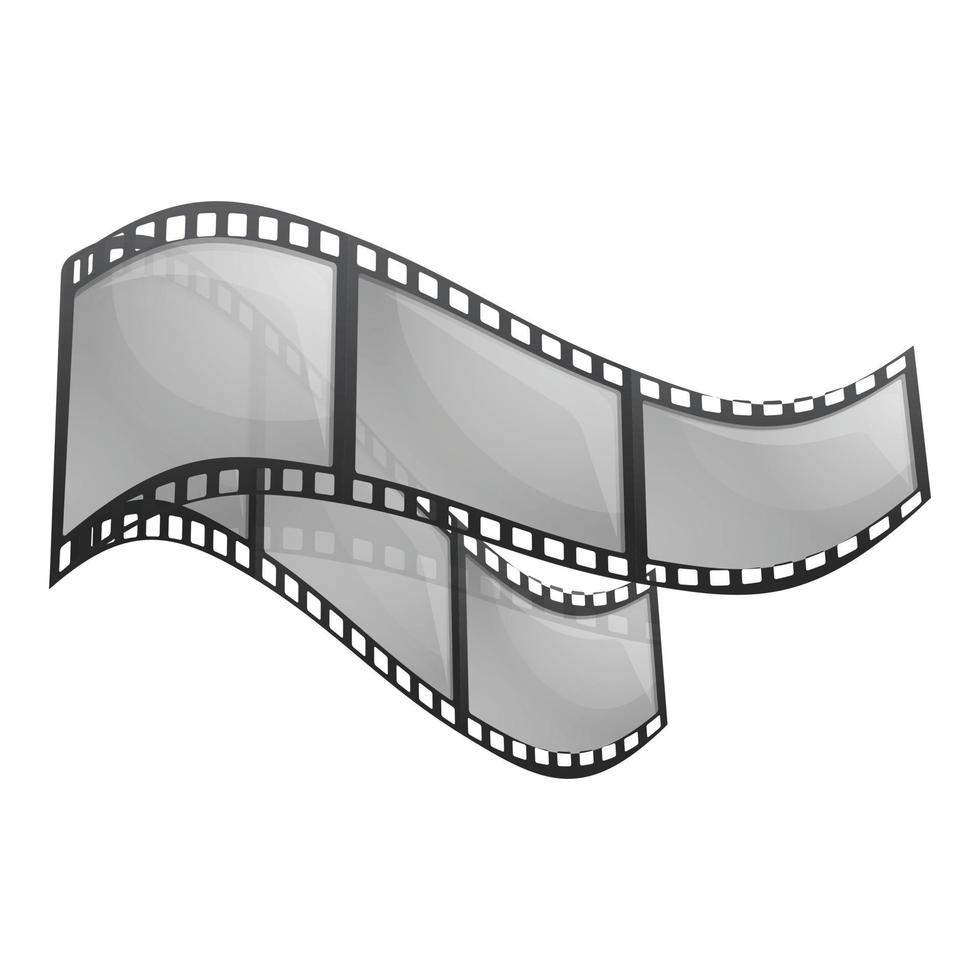 Filmstrip icon, cartoon style vector