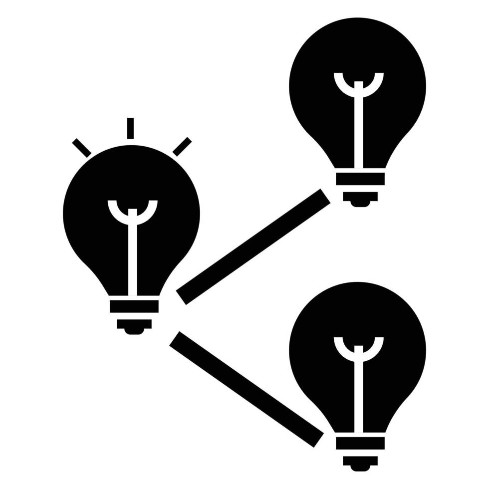 Idea bulb interaction icon, simple style vector