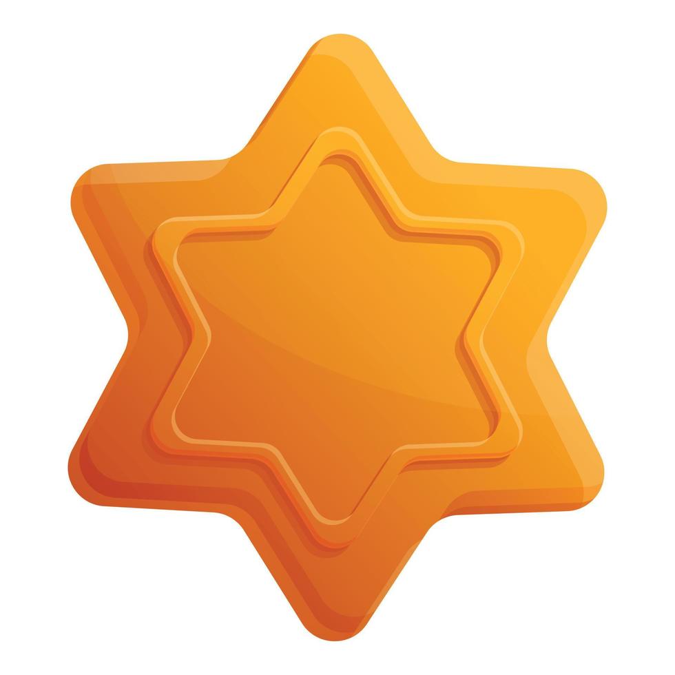 Star cookie icon, cartoon style vector