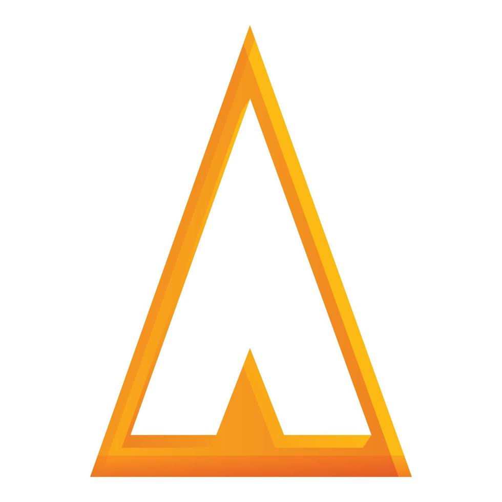 Egypt triangle icon, cartoon style vector