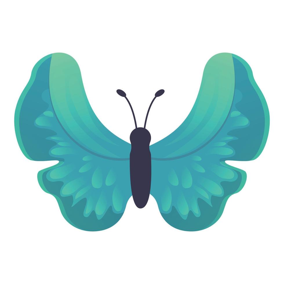 Sweet color butterfly icon, cartoon style vector
