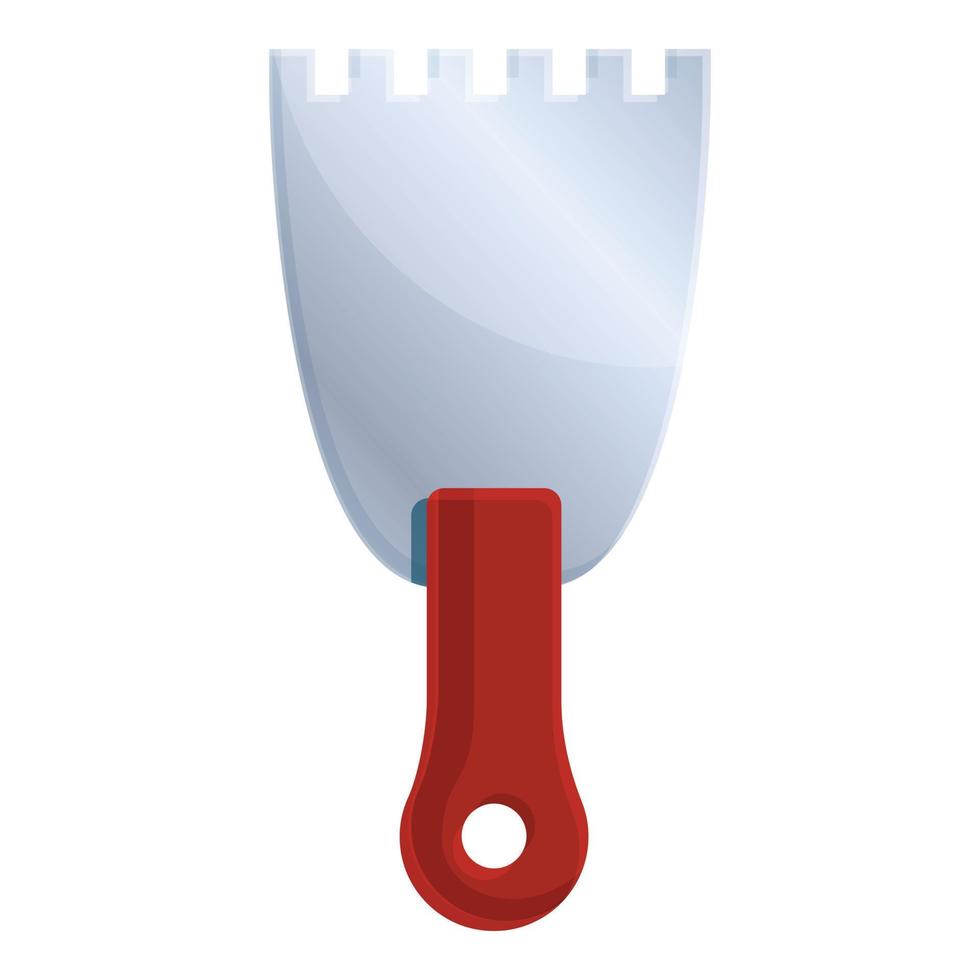 Construction putty knife icon, cartoon style vector