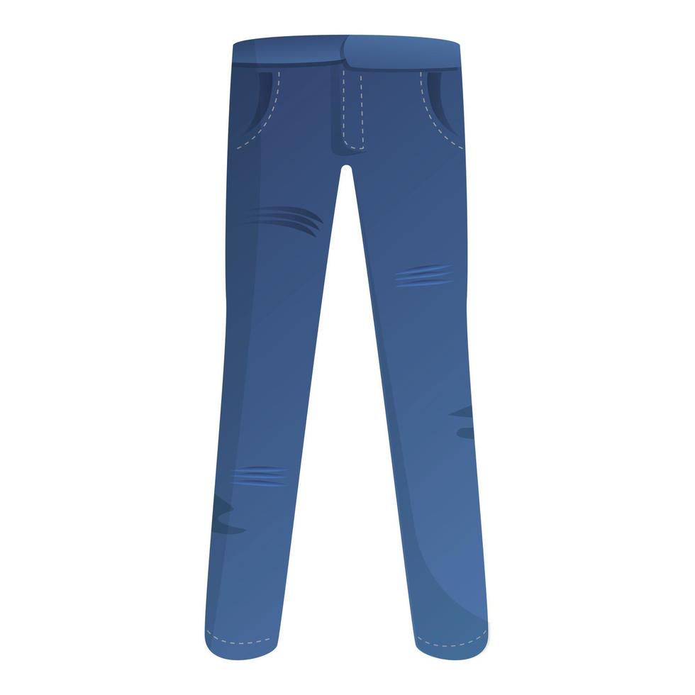 Jeans pants icon, cartoon style vector