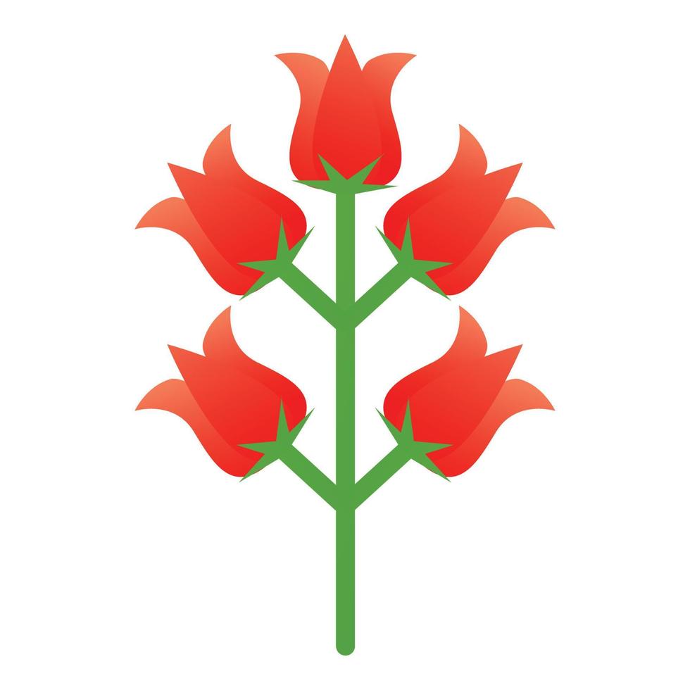 icono de flor de egipto, estilo de dibujos animados vector