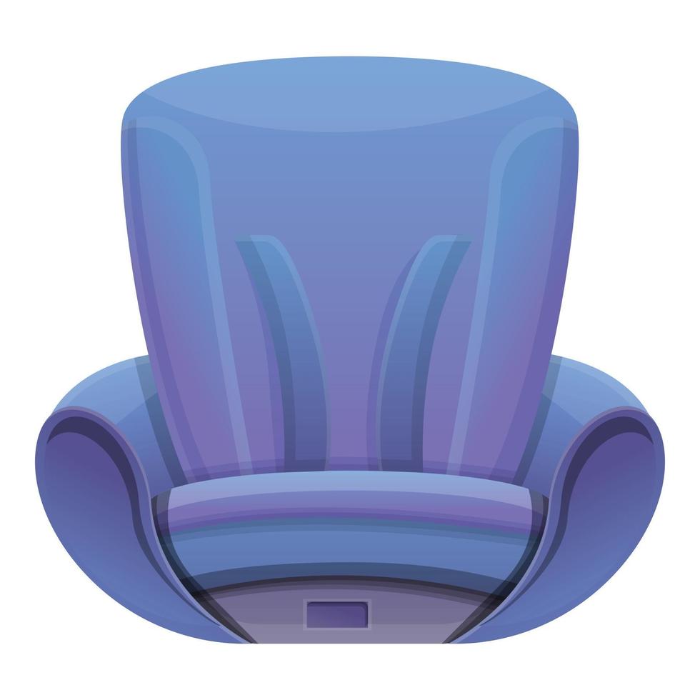 Icono de asiento de coche de bebé confort, estilo de dibujos animados vector