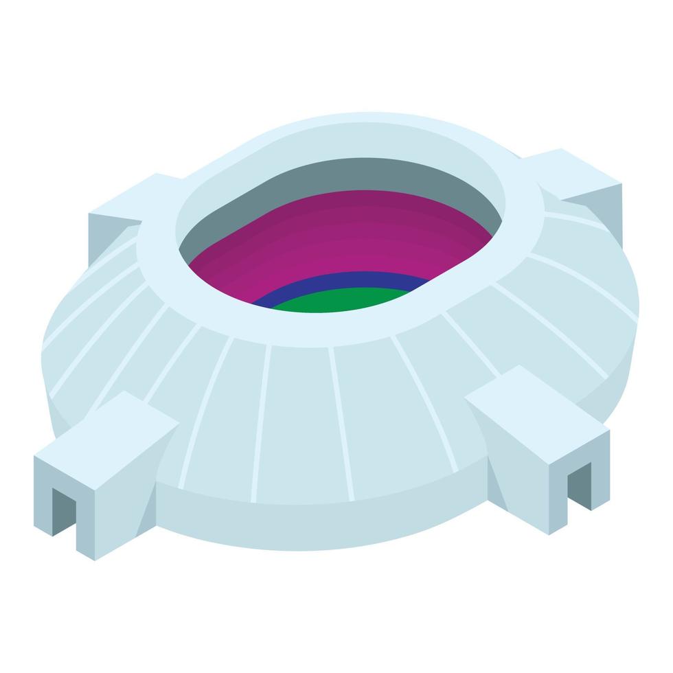 Sport arena icon, isometric style vector