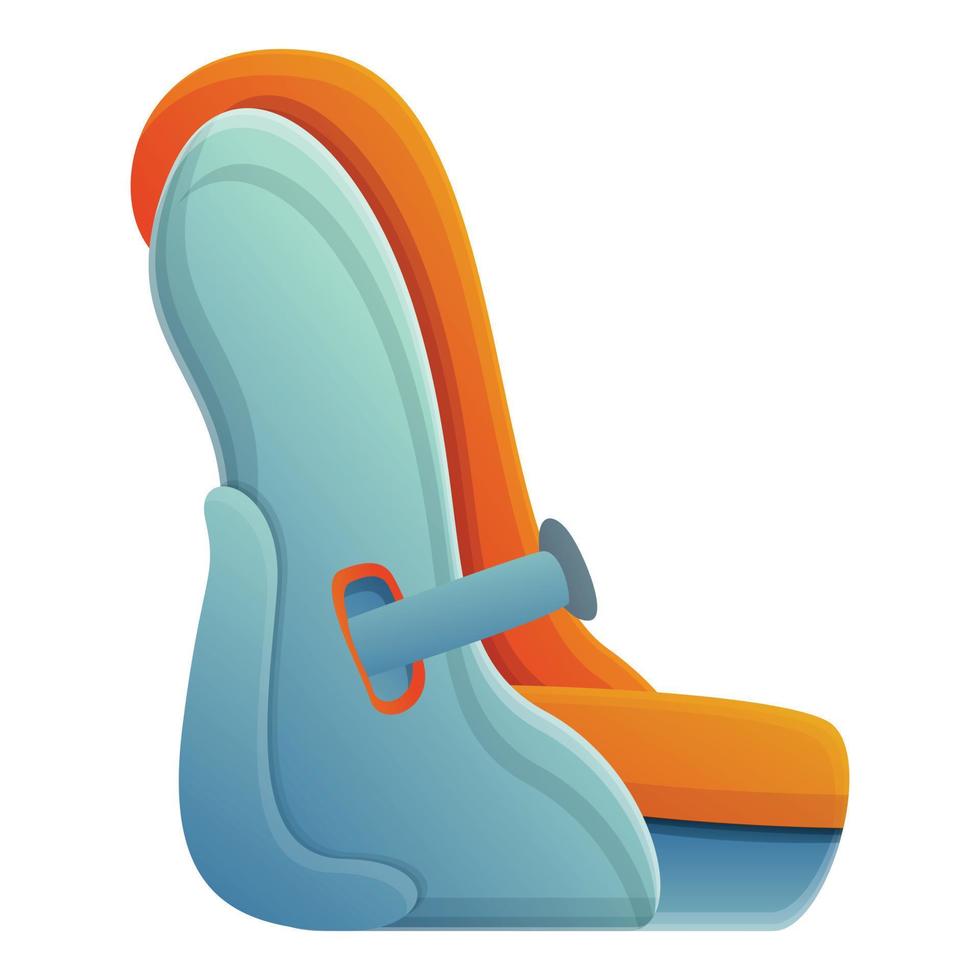 proteger el icono del asiento de coche de bebé, estilo de dibujos animados vector