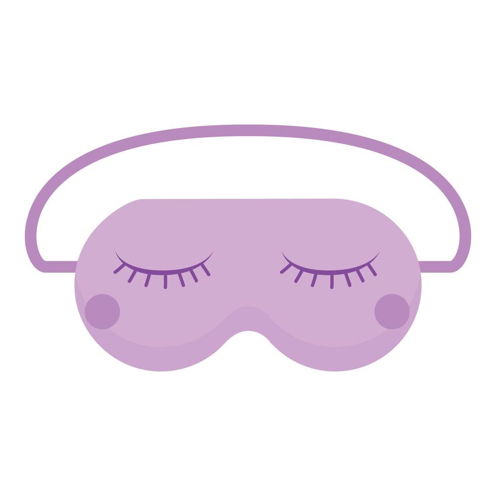 Closed eye sleeping mask icon, cartoon style vector